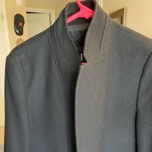 Zara Black Overcoat, Small, Mens